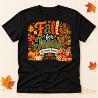 Fall for Jesus He Never Leaves Shirt - Christian Autumn Tee
