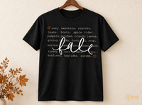 Fall Favorites Shirt - Cozy Autumn Things Graphic Tee