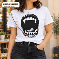 Personalized Vampire Mouth T-Shirt – Custom Name Halloween Tee | T&P Made