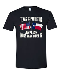 Thumbnail for Texas is protecting America more than Biden is tshirt sweatshirts, hoodies, LGB