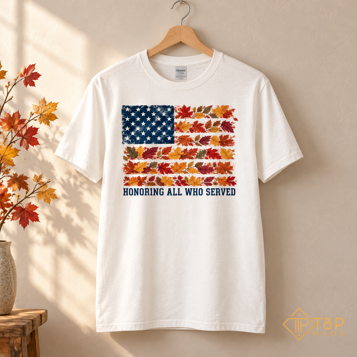 Honoring All Who Served Sweatshirt - Patriotic Fall American Flag Shirt