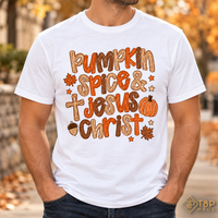 Pumpkin Spice & Jesus Christ Shirt - Christian Fall Graphic Tee