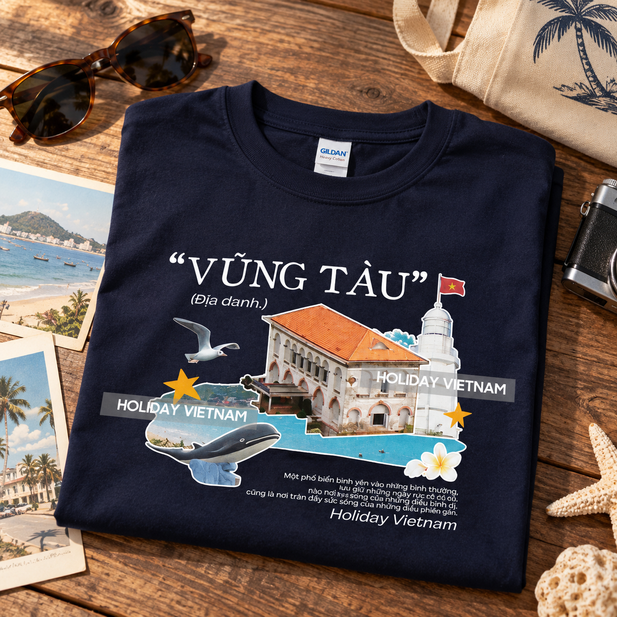 Vung Tau Vietnam T-Shirt - Vietnamese Pride & Beach Graphic Tee | T&P Made