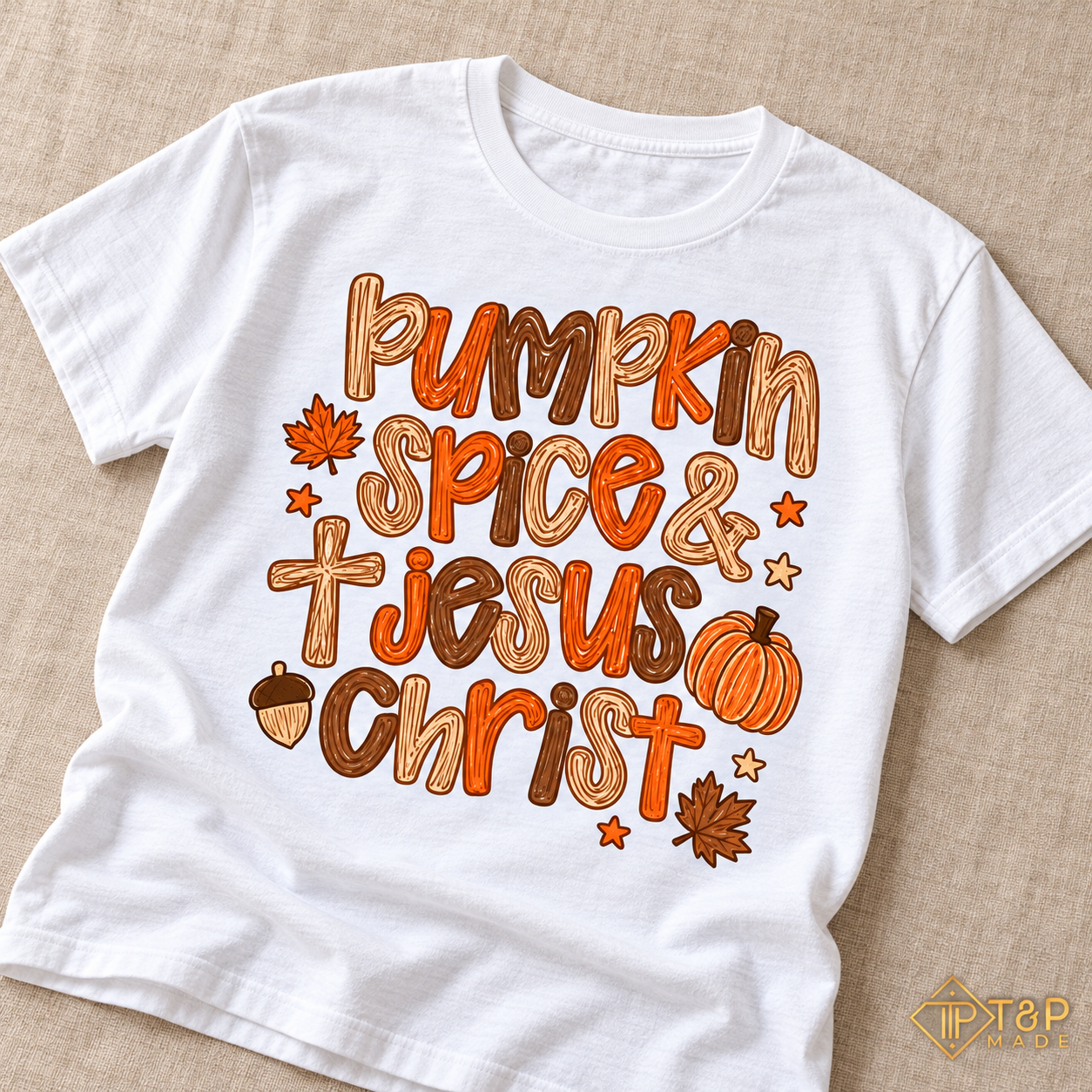 Pumpkin Spice & Jesus Christ Shirt - Christian Fall Graphic Tee