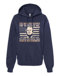 Thumbnail for Democrats Try To Silence Me Trump 2024 Our Only Hope tshirt sweatshirts, hoodies, LGB