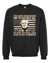 Thumbnail for Democrats Try To Silence Me Trump 2024 Our Only Hope tshirt sweatshirts, hoodies, LGB