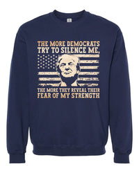 Thumbnail for Democrats Try To Silence Me Trump 2024 Our Only Hope tshirt sweatshirts, hoodies, LGB