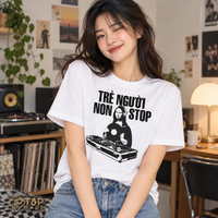 Mona Lisa DJ T-Shirt - Vietnamese “Trẻ Người Non Stop” Graphic Tee | T&P Made