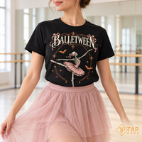 Ballettween Shirt - Halloween Skeleton Ballerina Dance Tee