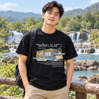 Đồng Nai Vietnam T-Shirt - Waterfall Nature & Travel Graphic Tee | T&P Made