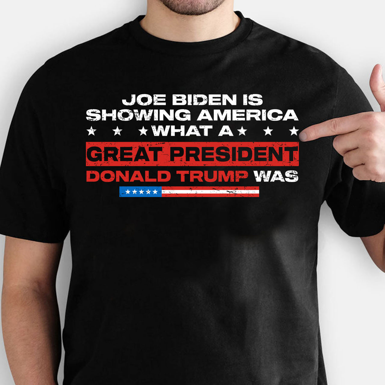 Biden Is Showing America What A Great President Trump Was tshirt sweatshirts, hoodies, LGB