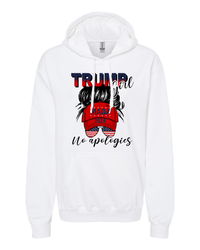 Thumbnail for Trump Girl 2024 No Apologies Messy Bun MAGA Cap T-shirts, sweatshirts, hoodies