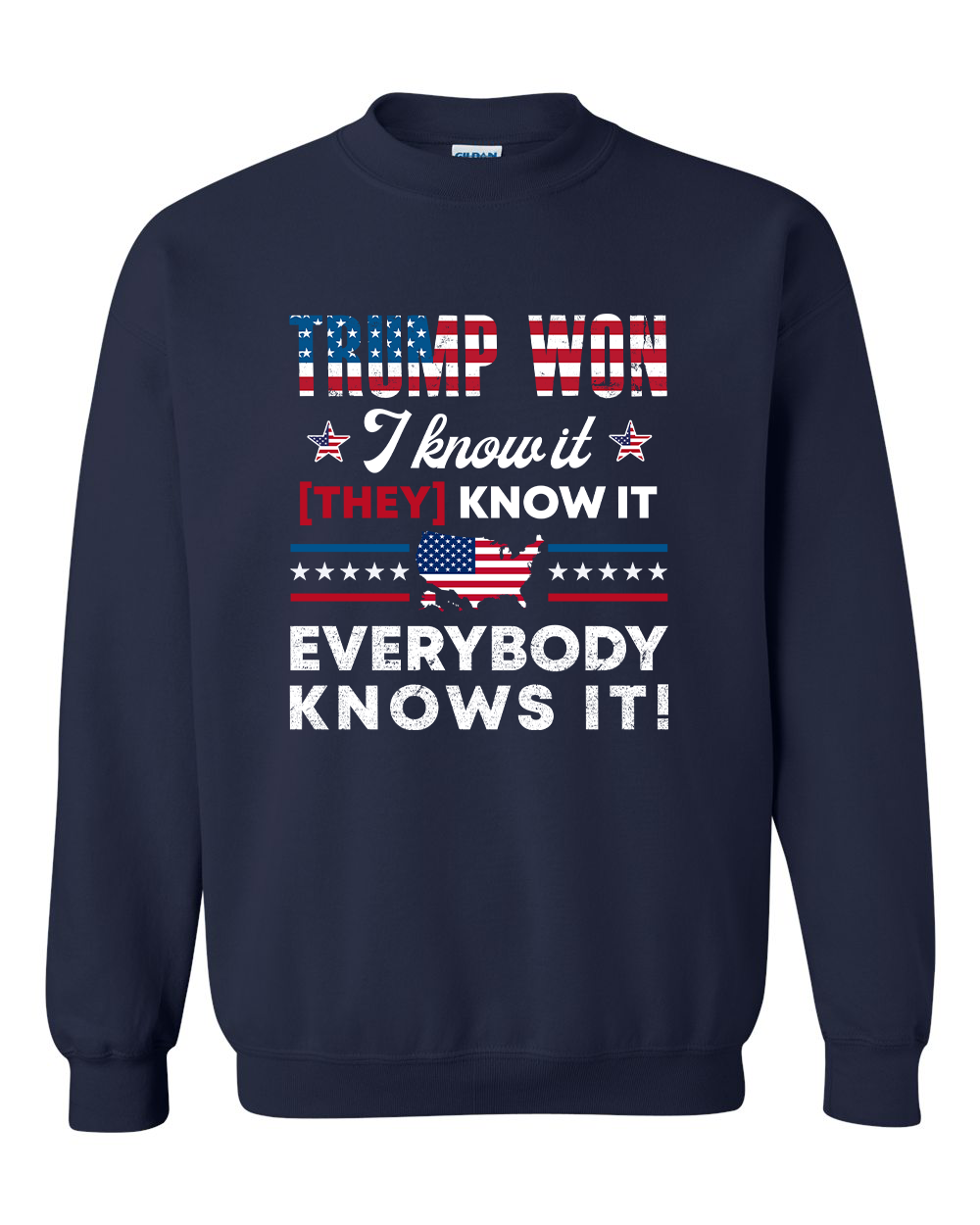 Trump Won I know It They Know It tshirt sweatshirts, hoodies, LGB