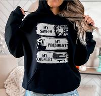 Thumbnail for My Savior My President My Country tshirt sweatshirts, hoodies, LGB