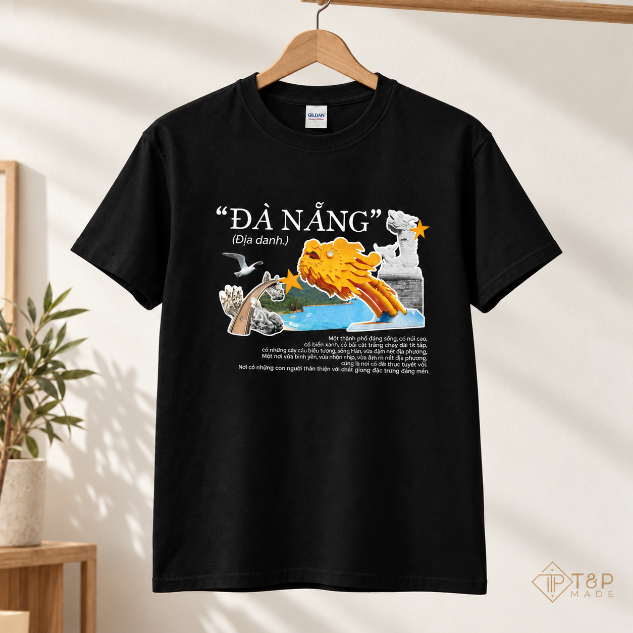Đà Nẵng Vietnam T-Shirt + Dragon Bridge + Travel Graphic Tee | T&P Made