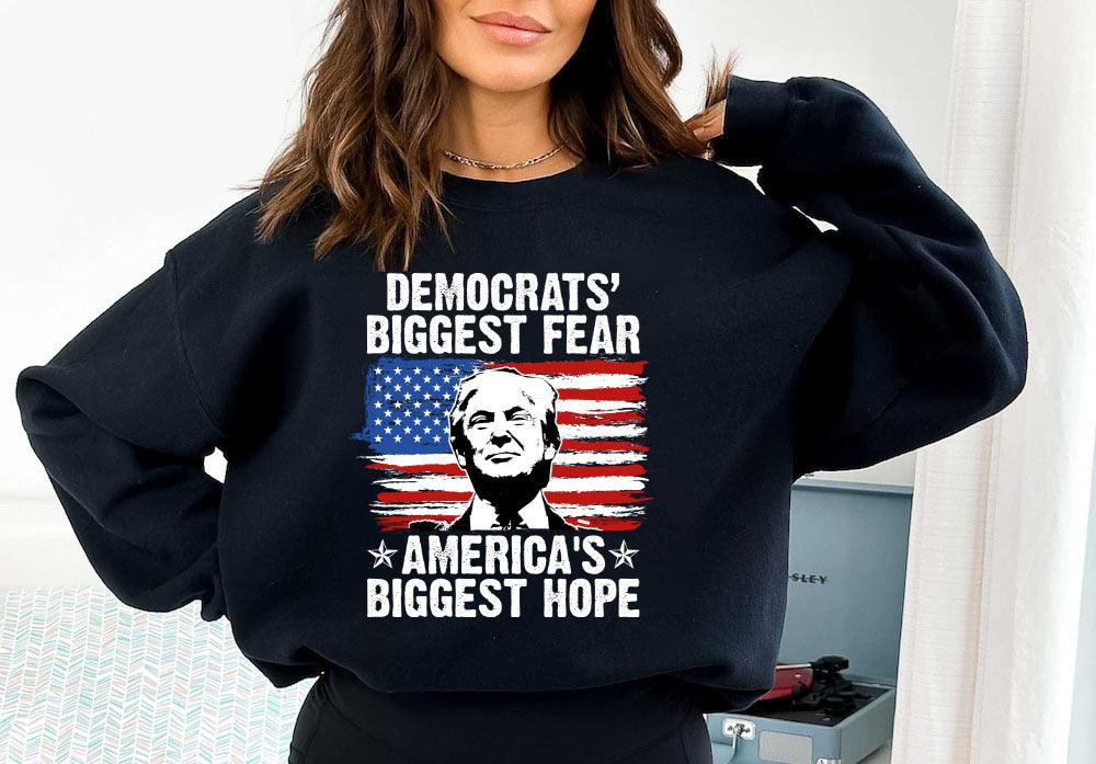 Trump Democrats’ Biggest Fear America's Biggest Hope tshirt sweatshirts, hoodies, LGB