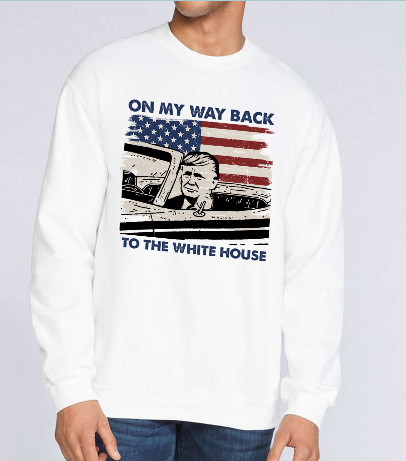 On My Way Back To The White House T-shirts, sweatshirts, hoodies