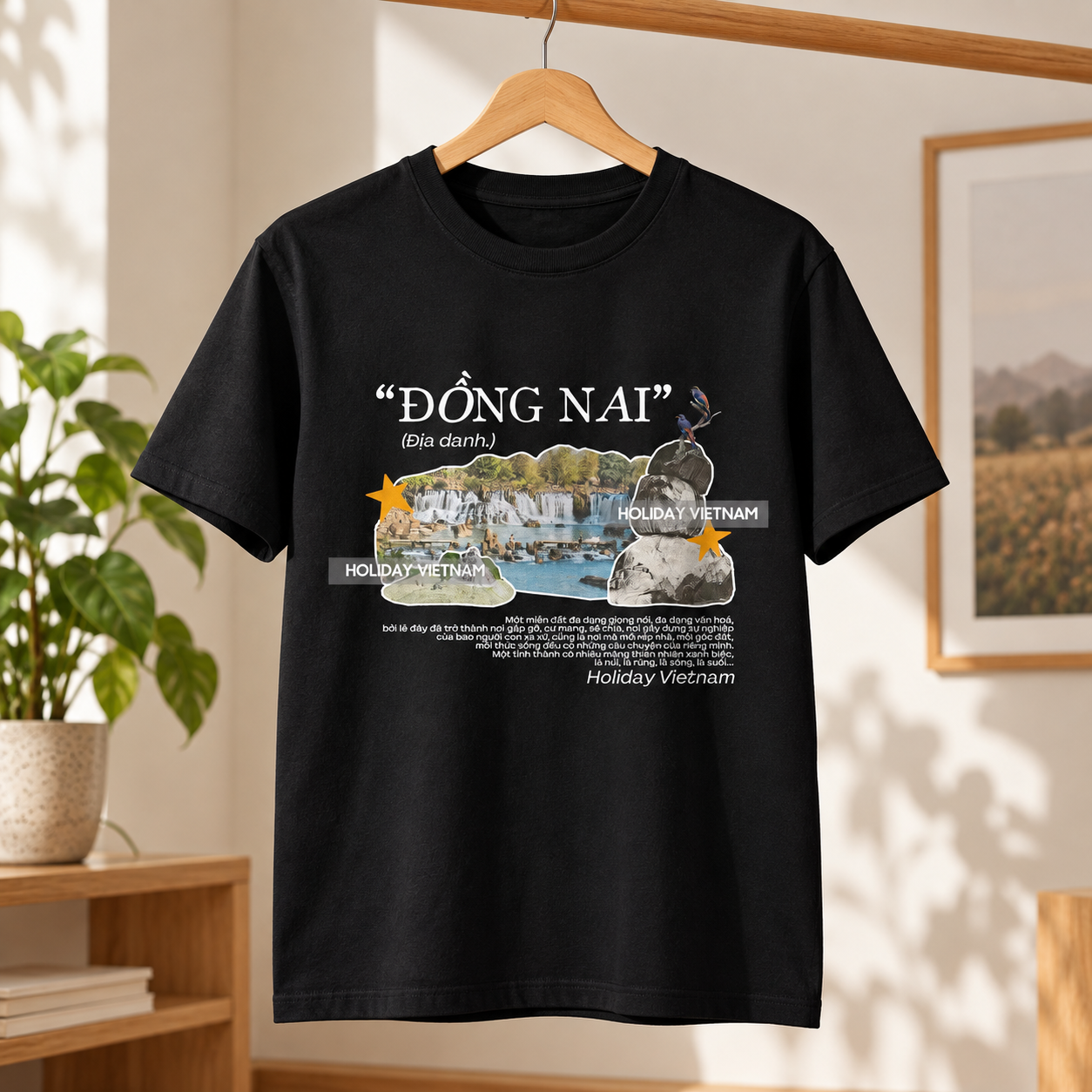 Đồng Nai Vietnam T-Shirt - Waterfall Nature & Travel Graphic Tee | T&P Made