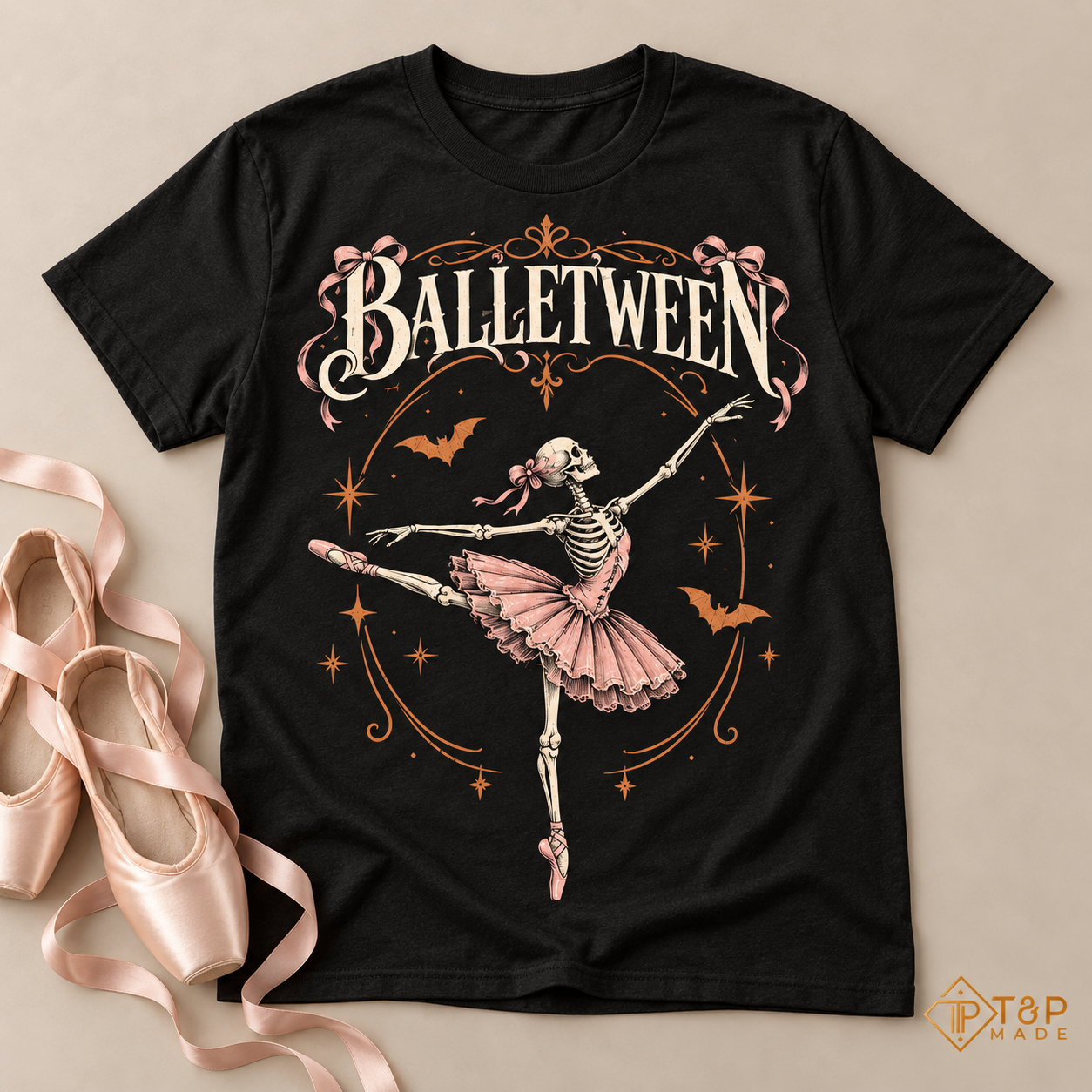Ballettween Shirt - Halloween Skeleton Ballerina Dance Tee