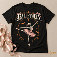 Ballettween Shirt - Halloween Skeleton Ballerina Dance Tee