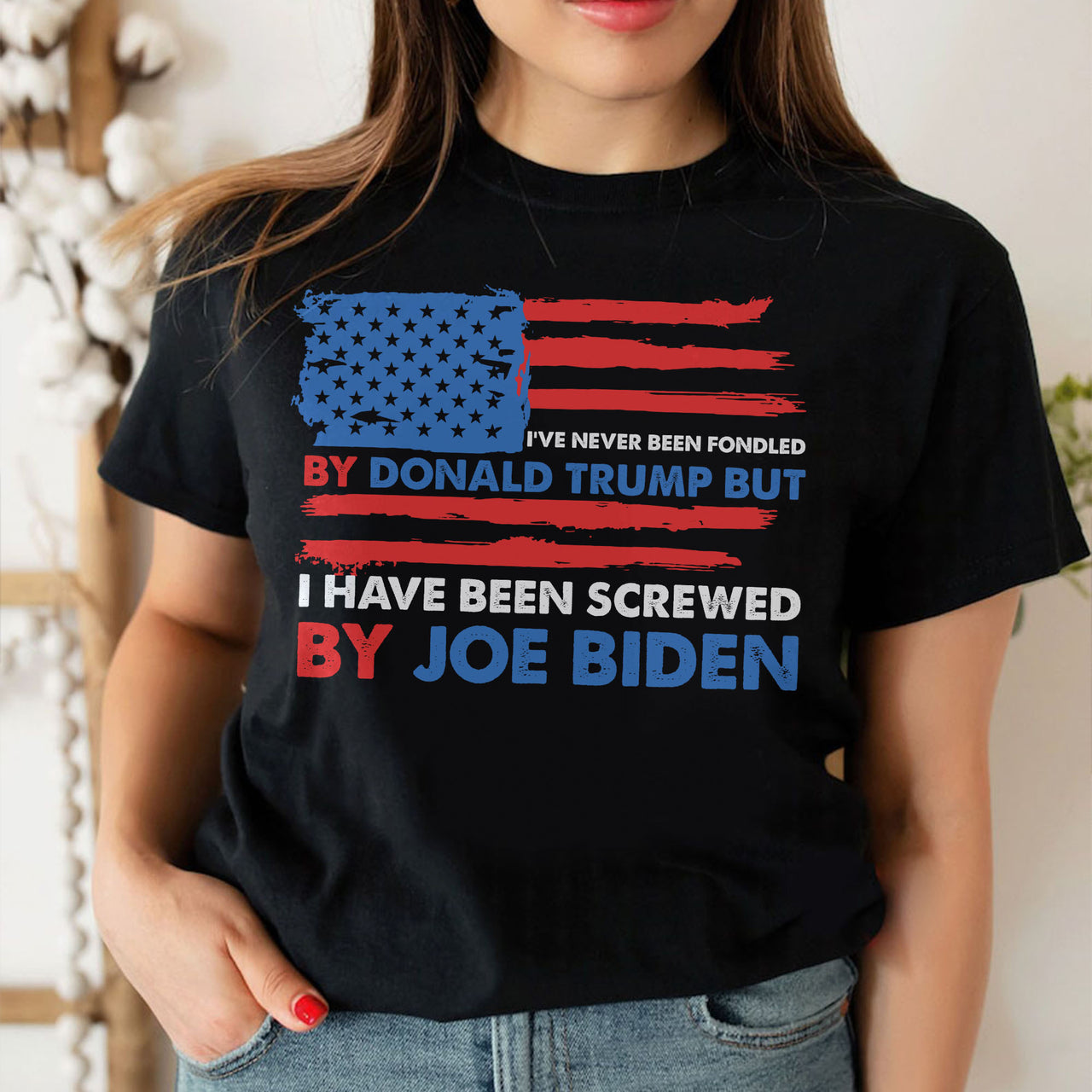 Never Been Fondled By Donald Trump But Screwed By Joe Biden tshirt sweatshirts, hoodies, LGB