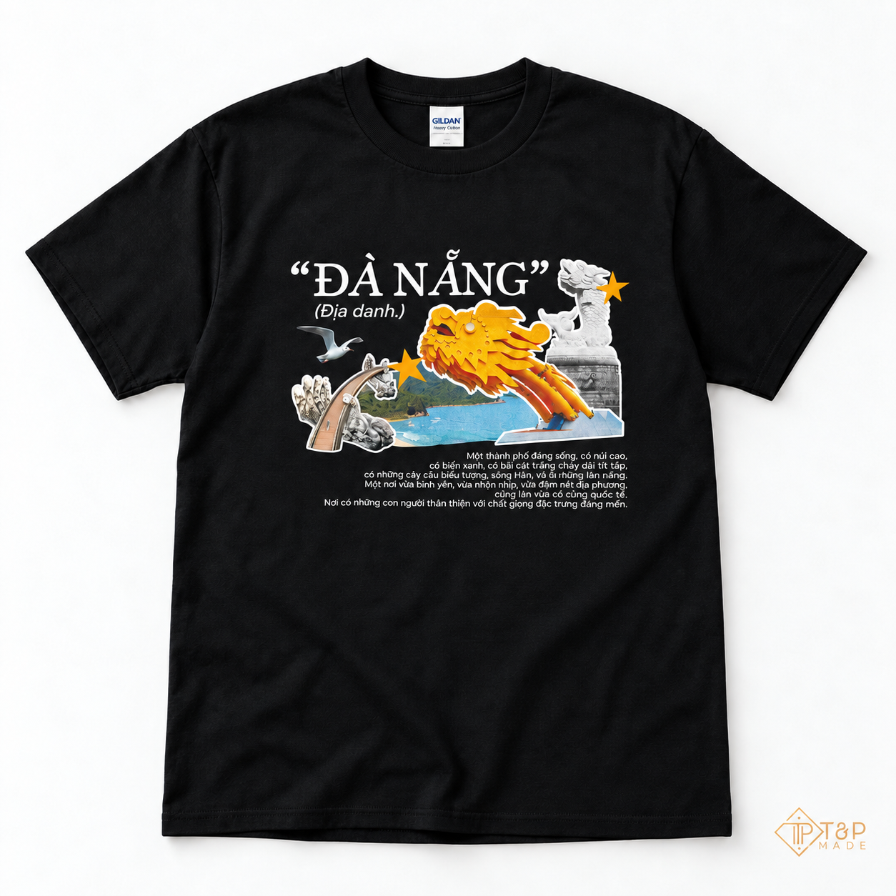 Đà Nẵng Vietnam T-Shirt + Dragon Bridge + Travel Graphic Tee | T&P Made