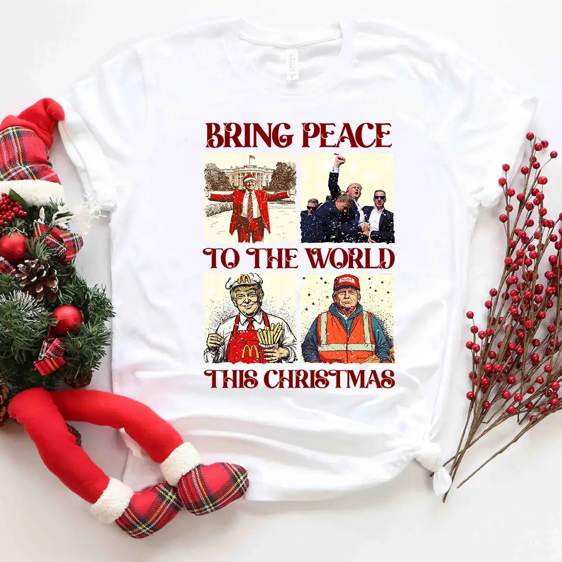 Bringing Peace To The World This Christmas T-shirts, sweatshirts, hoodies