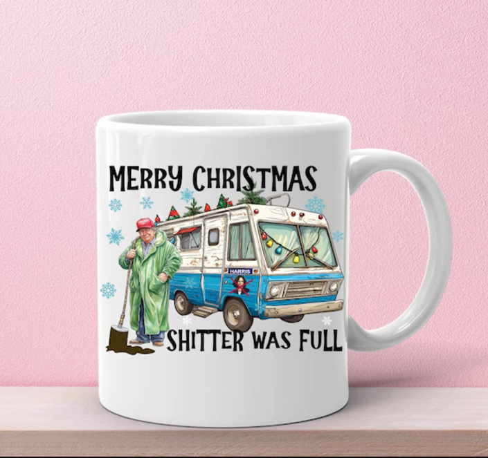 Trump 2024 Mug - Merry Christmas Mug, front and back printed (11oz, 15oz)