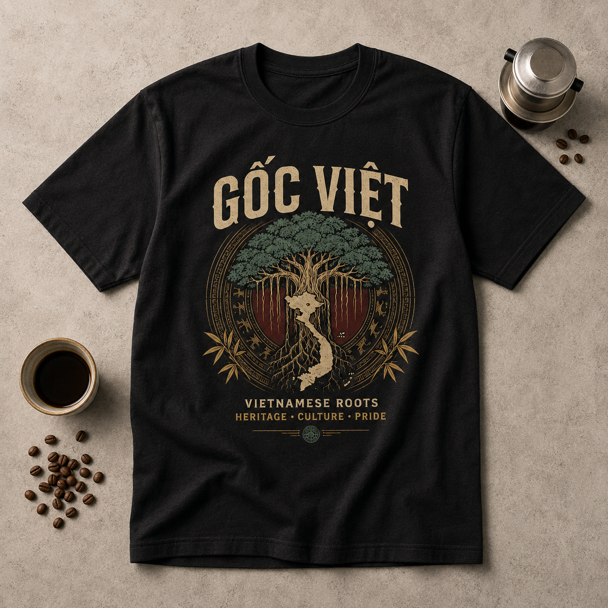 Vietnamese Pride Vintage T-Shirt - Vietnamese Heritage Graphic Tee | T&P Made