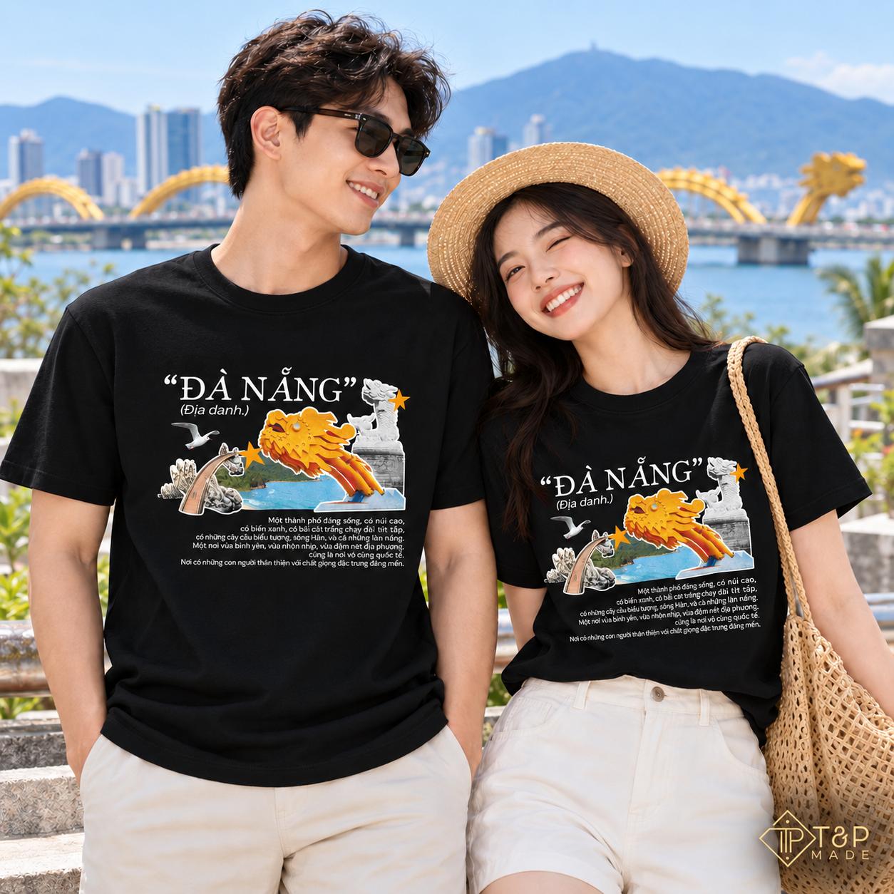 Đà Nẵng Vietnam T-Shirt + Dragon Bridge + Travel Graphic Tee | T&P Made