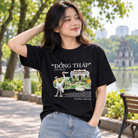 Đồng Tháp Vietnam T-Shirt - Lotus Fields & Travel Graphic Tee | T&P Made