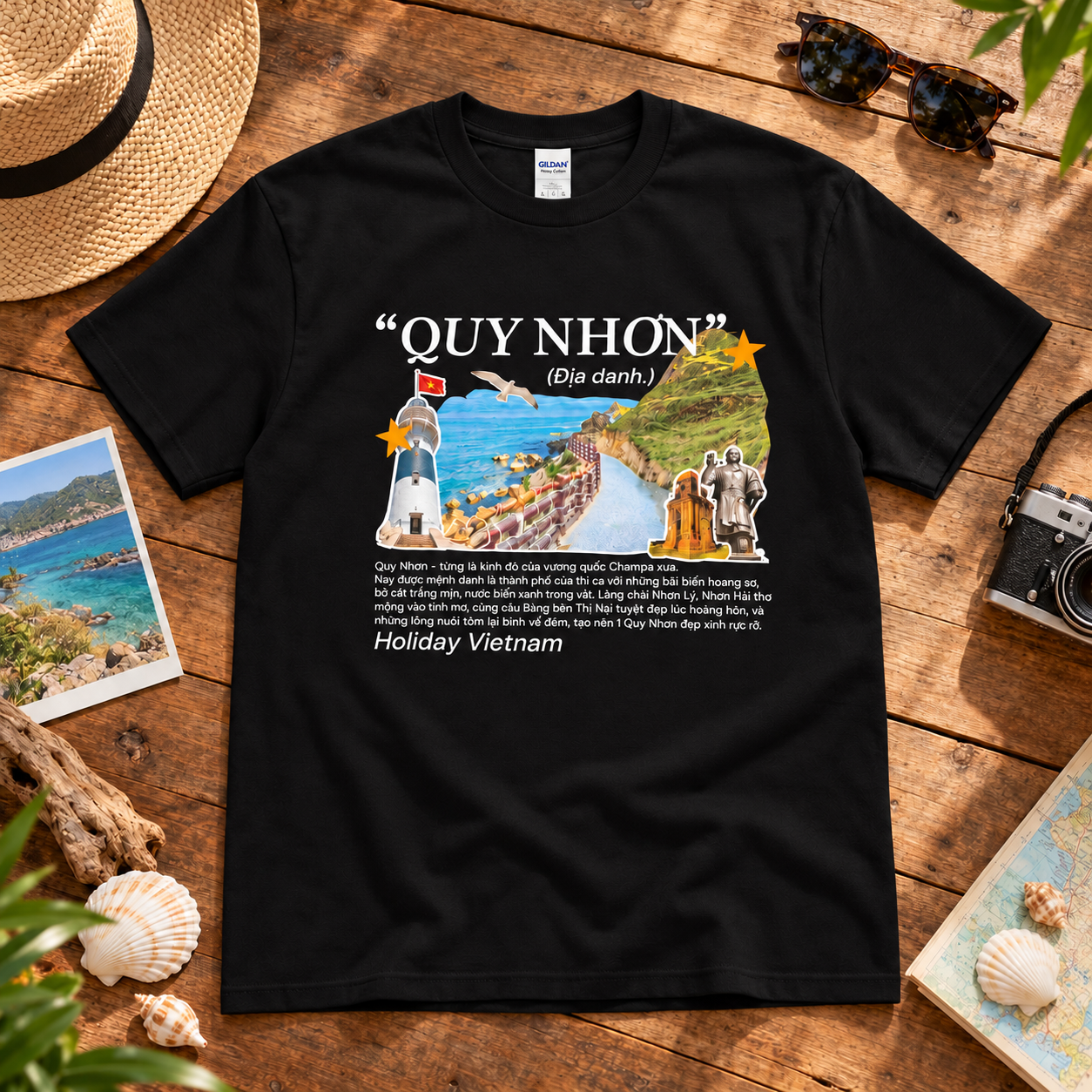 Quy Nhon Vietnam T-Shirt - Beach Travel & Vietnamese Graphic Tee | T&P Made
