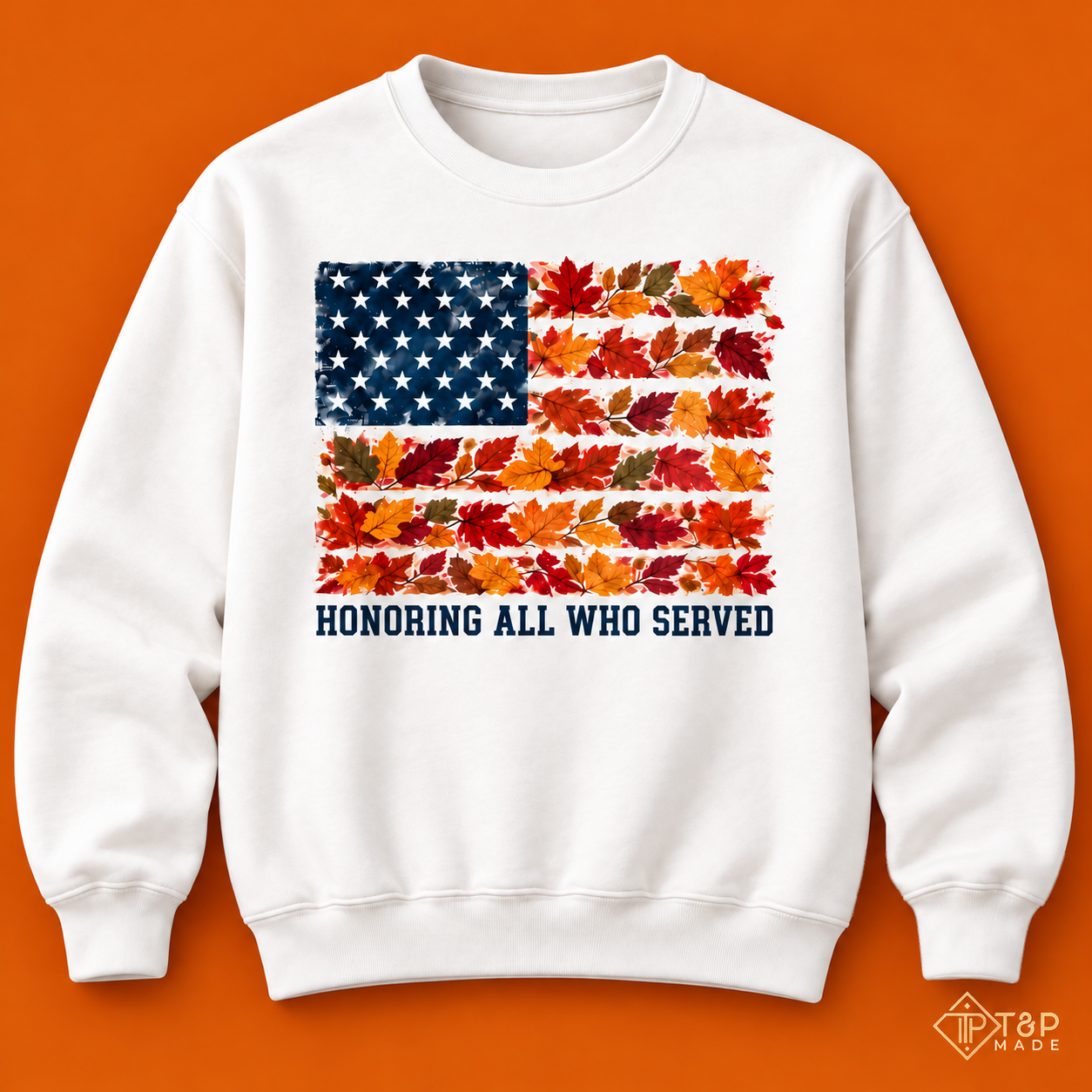 Honoring All Who Served Sweatshirt - Patriotic Fall American Flag Shirt