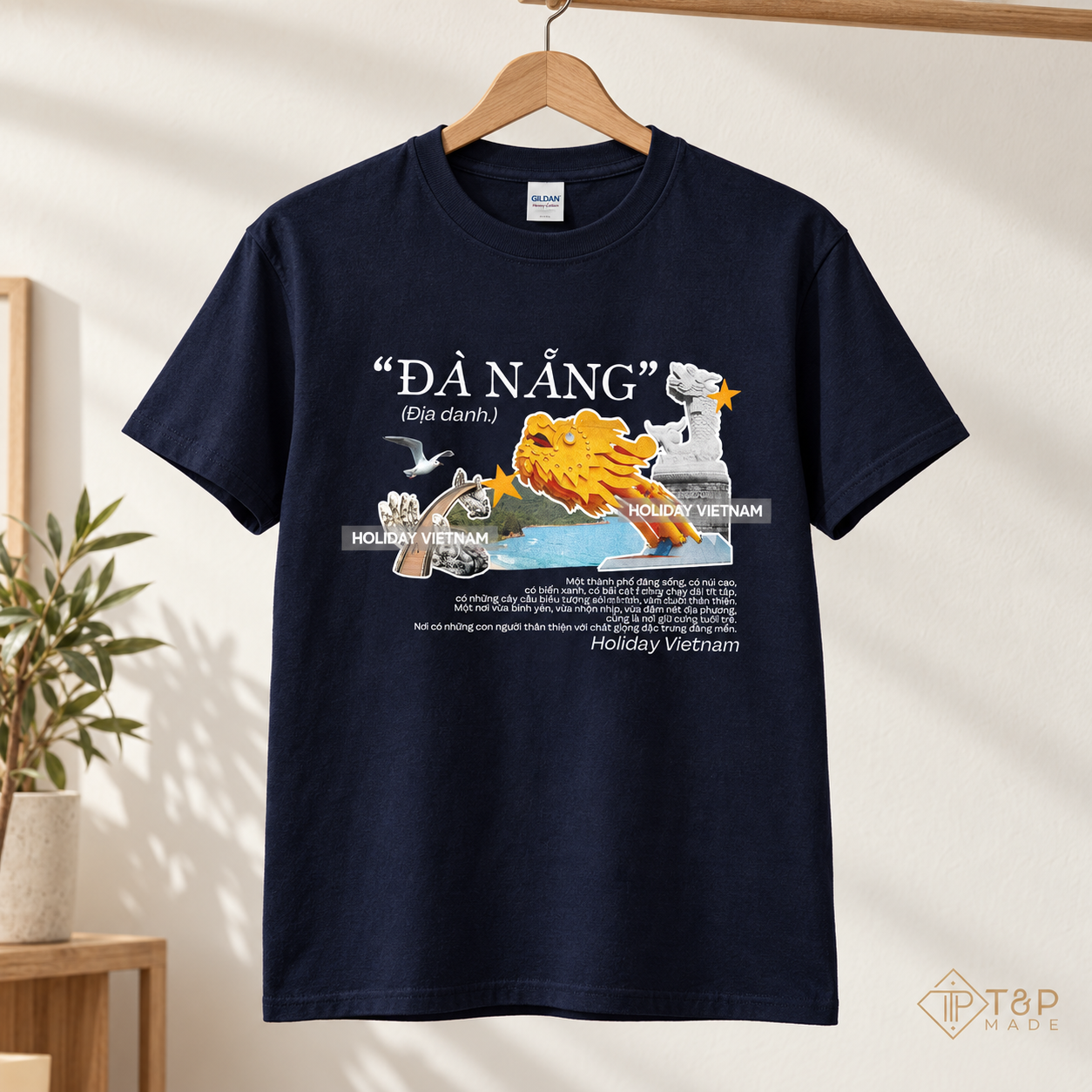 Da Nang Vietnam T-Shirt + Dragon Bridge + Travel Graphic Tee | T&P Made