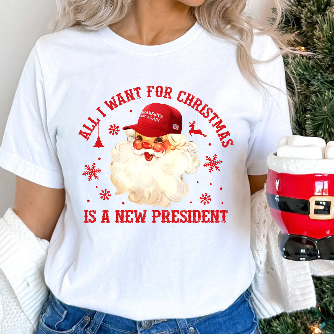 All I Want For Christmas Is A New President T-shirts, sweatshirts, hoodies