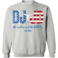 Thumbnail for DJ JD Ridin With The Outlaw And Hillbilly Trump 2024 T-shirts, sweatshirts, hoodies