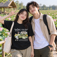 Đồng Tháp Vietnam T-Shirt - Lotus Fields & Travel Graphic Tee | T&P Made