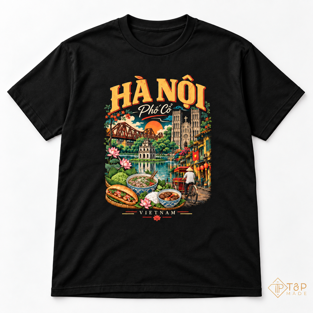 Hanoi Vietnam T-Shirt - Vietnamese Pride, Phố Cổ & Phở Graphic Tee | T&P Made