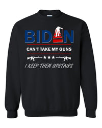 Thumbnail for Biden Can't Take My Guns I Keep Them Upstairs tshirt sweatshirts, hoodies, LGB