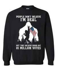 Thumbnail for People Don't Believe I'm Real Bigfoot US Flag tshirt sweatshirts, hoodies, LGB