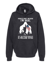 Thumbnail for People Don't Believe I'm Real Bigfoot US Flag tshirt sweatshirts, hoodies, LGB