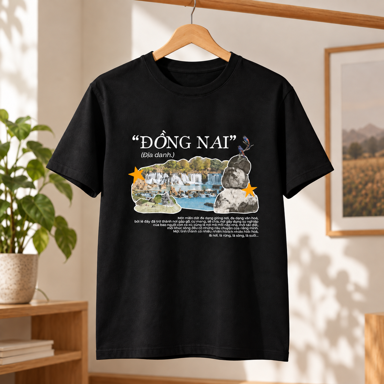 Đồng Nai Vietnam T-Shirt - Waterfall Nature & Travel Graphic Tee | T&P Made