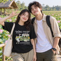 Đồng Tháp Vietnam T-Shirt - Lotus Fields & Travel Graphic Tee | T&P Made