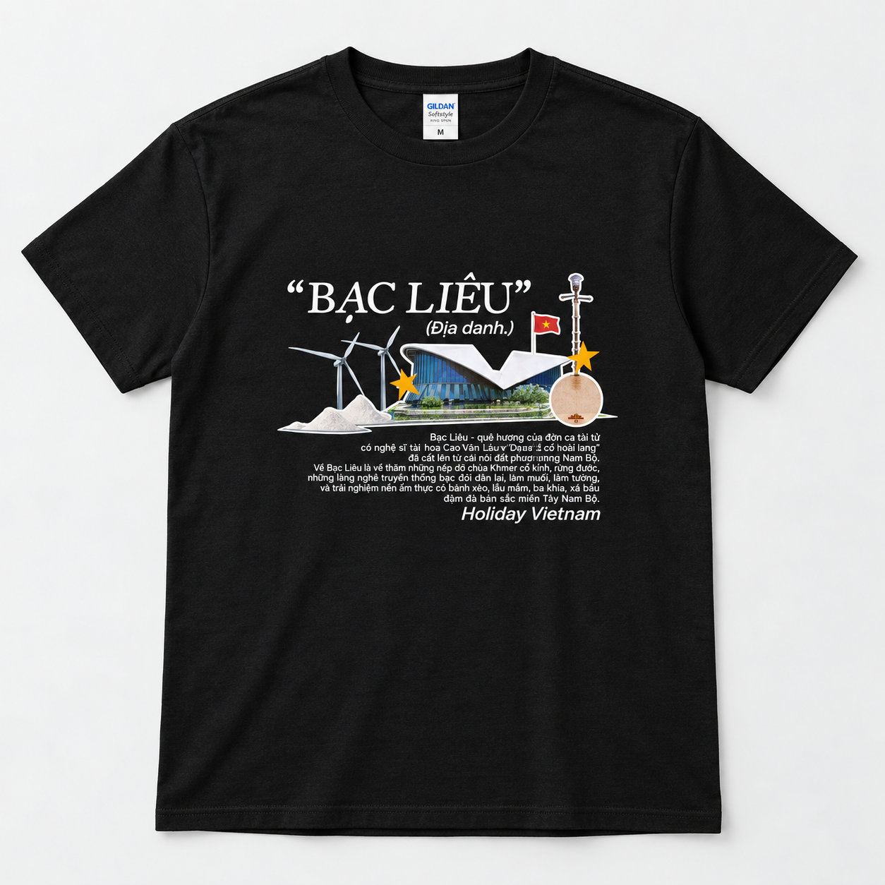 Bac Lieu Vietnam T-Shirt - Wind Farm & Vietnamese Travel Graphic Tee | T&P Made