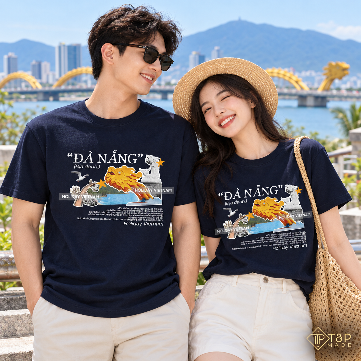 Da Nang Vietnam T-Shirt + Dragon Bridge + Travel Graphic Tee | T&P Made