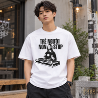 Mona Lisa DJ T-Shirt - Vietnamese “Trẻ Người Non Stop” Graphic Tee | T&P Made