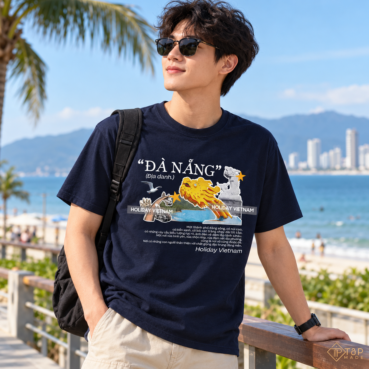 Da Nang Vietnam T-Shirt + Dragon Bridge + Travel Graphic Tee | T&P Made