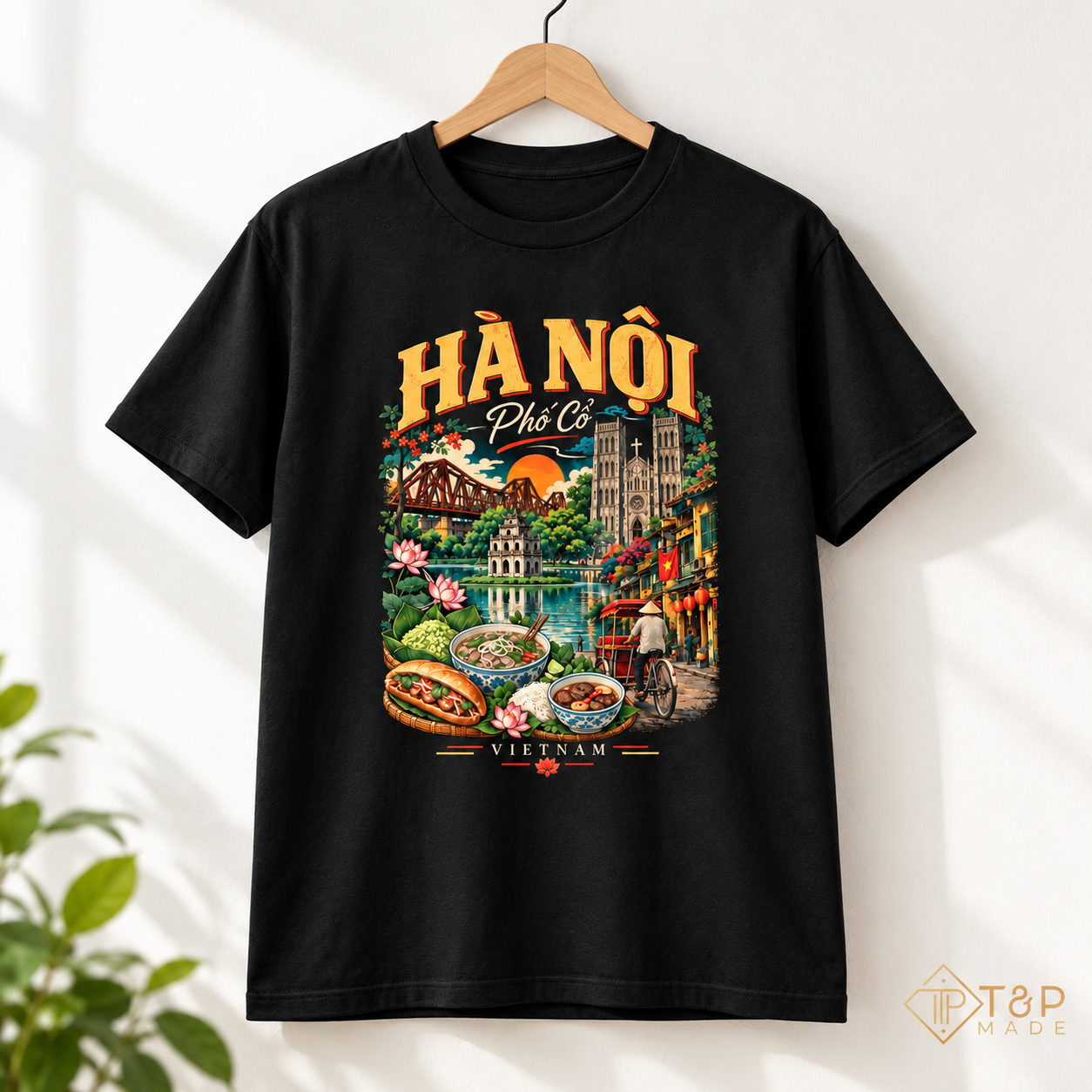 Hanoi Vietnam T-Shirt - Vietnamese Pride, Phố Cổ & Phở Graphic Tee | T&P Made