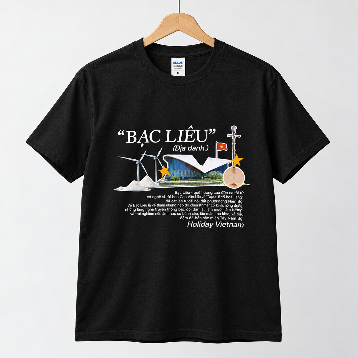 Bac Lieu Vietnam T-Shirt - Wind Farm & Vietnamese Travel Graphic Tee | T&P Made