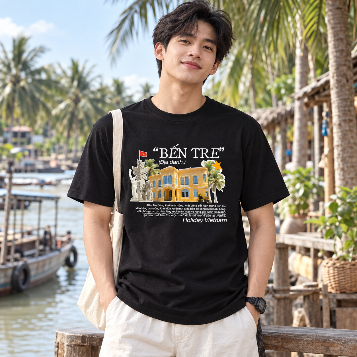 Bến Tre Vietnam T-Shirt - Mekong Delta & Vietnamese Travel Graphic Tee | T&P Made